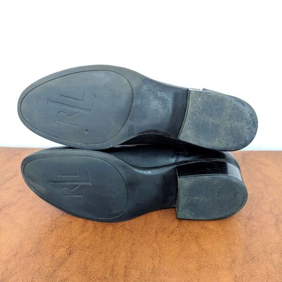 Lauren Ralph Lauren Marisol Black Leather Ankle Booties size 7B - Picture 7 of 7